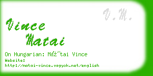 vince matai business card